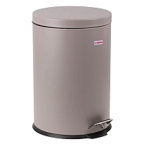 Ведро-контейнер для мусора (урна) с педалью LAIMA Classic, 20 л, серое, матовое, металл, со съемным внутренним ведром в Качканаре