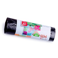 Мешки для мусора 30 л, черные, в рулоне 20 шт., ПНД, 6 мкм, 600х500 мм, Концепция Быта ЭкоДом, 601348 в Качканаре