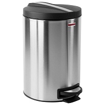 Ведро-контейнер для мусора (урна) с педалью LAIMA Modern, 12 л, матовое, нержавеющая сталь, со съемным внутренним ведром в Качканаре