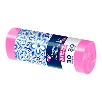 Мешки для мусора 30 л, розовые, в рулоне 30 шт., ПНД, 8 мкм, 560х480 мм, Узоры Чистоты, МУ3605 (ММЭ-30роз) в Качканаре Мешки для мусора 30 л, розовые, в рулоне 30 шт., ПНД, 8 мкм, 560х480 мм, Узоры Чистоты, МУ3605 (ММЭ-30роз) в Качканаре