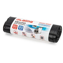 Мешки для мусора 60 л, черные, в рулоне 20 шт., ПНД, 10 мкм, 700х600 мм, LAIMA, 601381 в Качканаре Мешки для мусора 60 л, черные, в рулоне 20 шт., ПНД, 10 мкм, 700х600 мм, LAIMA, 601381 в Качканаре