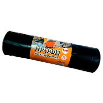 Мешки для мусора 360 л, черные, в рулоне 10 шт., ПВД 65 мкм, 1400х1100 мм, Концепция Быта Профи, 603736 в Качканаре Мешки для мусора 360 л, черные, в рулоне 10 шт., ПВД 65 мкм, 1400х1100 мм, Концепция Быта Профи, 603736 в Качканаре