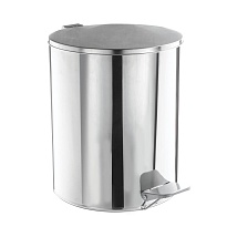 Ведро для мусора с педалью, усиленное, Титан, 15 л, нержавеющая сталь, хром в Качканаре