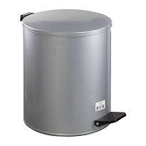 Ведро для мусора с педалью, усиленное, Титан, 15 л, серое, оцинкованная сталь в Качканаре