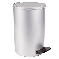 Ведро для мусора с педалью, усиленное, Титан, 10 л, серое, оцинкованная сталь в Качканаре