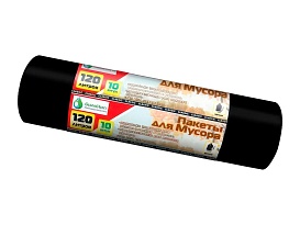 Мешки для мусора 120 л, черные, в рулоне 10 шт., ПНД, 12 мкм, 1100х700 мм, MIRPACK Classik, 1201011 в Качканаре Мешки для мусора 120 л, черные, в рулоне 10 шт., ПНД, 12 мкм, 1100х700 мм, MIRPACK Classik, 1201011 в Качканаре