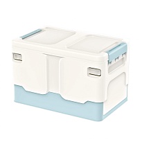 Ящик пластиковый складной белый, дно голубое, 370х240х240 мм в Качканаре Ящик пластиковый складной белый, дно голубое, 370х240х240 мм в Качканаре