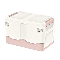 Ящик пластиковый складной белый, дно розовое, 370х240х240 мм в Качканаре