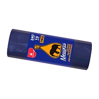 Мешки для мусора 240 л, синие, рулон 10 шт., ПВД 36 мкм, 1350х900 мм, Уфа Пак, МВ1854 (МВ 240-10с) в Качканаре