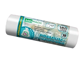 Мешки для мусора 180 л, ароматизированные, белые, в рулоне 10 шт., ПВД, 35 мкм, 1100х930 мм, PREMIUM+, 180105302 в Качканаре Мешки для мусора 180 л, ароматизированные, белые, в рулоне 10 шт., ПВД, 35 мкм, 1100х930 мм, PREMIUM+, 180105302 в Качканаре