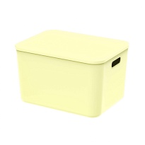 Ящик пластиковый вкладываемый светло-желтый 410х305х245 мм в Качканаре Ящик пластиковый вкладываемый светло-желтый 410х305х245 мм в Качканаре