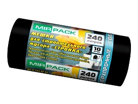 Мешки для мусора 240 л, ароматизированные, черные, в рулоне 10 шт., ПВД 70 мкм, 1300х930 мм, СТРОЙКА, S24010130 в Качканаре Мешки для мусора 240 л, ароматизированные, черные, в рулоне 10 шт., ПВД 70 мкм, 1300х930 мм, СТРОЙКА, S24010130 в Качканаре