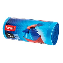 Мешки для мусора 35 л, с ушками, синие, в рулоне 30 шт., ПНД, 10,5 мкм, 640х500 мм, PACLAN Multitop, 600819 в Качканаре
