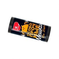 Мешки для мусора 45 л, черные, в рулоне 20 шт., ПНД, 14 мкм, 650х550 мм, Особопрочные, МП7795 в Качканаре