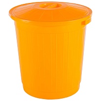 Мусорный бак с крышкой 50 л желтый 50 желтый в Качканаре