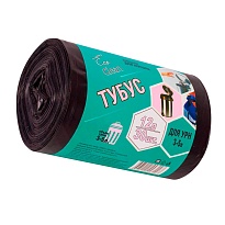 Мешки для мусора 12 л, черные, в рулоне 30 шт., ПНД, 6 мкм, 550х320 мм, Концепция Быта Tubus, 604936 в Качканаре