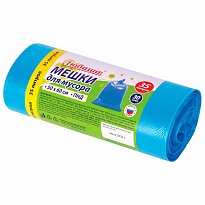 Мешки для мусора 35 л, синие, в рулоне 30 шт., ПНД, 10 мкм, 600х500 мм, Любаша, 608091 в Качканаре Мешки для мусора 35 л, синие, в рулоне 30 шт., ПНД, 10 мкм, 600х500 мм, Любаша, 608091 в Качканаре
