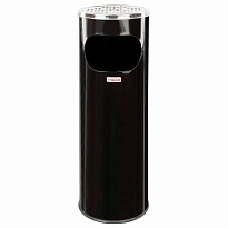 Урна с пепельницей 18 литров, нержавеющая сталь, черная, LAIMA PROFESSIONAL в Качканаре