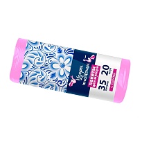 Мешки для мусора 35 л, с ушками, розовые, в рулоне 20 шт., ПНД, 12 мкм, 655х500 мм, Узоры Чистоты, МУ3469 (МСУ-35роз) в Качканаре Мешки для мусора 35 л, с ушками, розовые, в рулоне 20 шт., ПНД, 12 мкм, 655х500 мм, Узоры Чистоты, МУ3469 (МСУ-35роз) в Качканаре