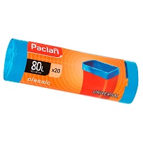 Мешки для мусора 80 л, синие, в рулоне 20 шт., ПНД, 12 мкм, 900х700 мм, PACLAN Classic, 606335 в Качканаре Мешки для мусора 80 л, синие, в рулоне 20 шт., ПНД, 12 мкм, 900х700 мм, PACLAN Classic, 606335 в Качканаре